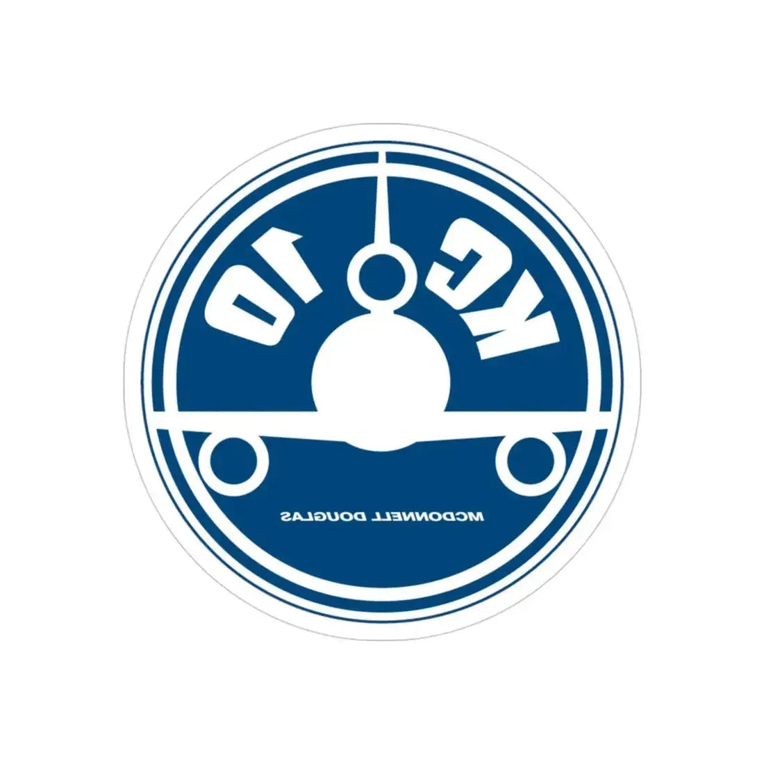 78th ARS with KC 10 blue image (U.S. Air Force) REVERSE PRINT Transparent Die-Cut STICKER - The Sticker Space