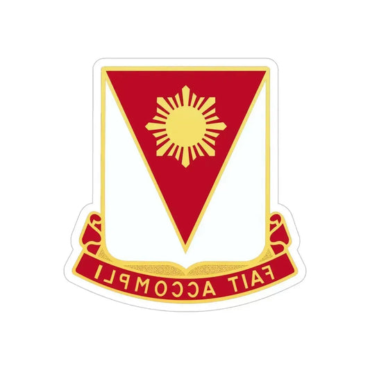 79 Engineer Battalion (U.S. Army) REVERSE PRINT Transparent Die-Cut STICKER 6 Inch Die-Cut Transparent - The Sticker Space