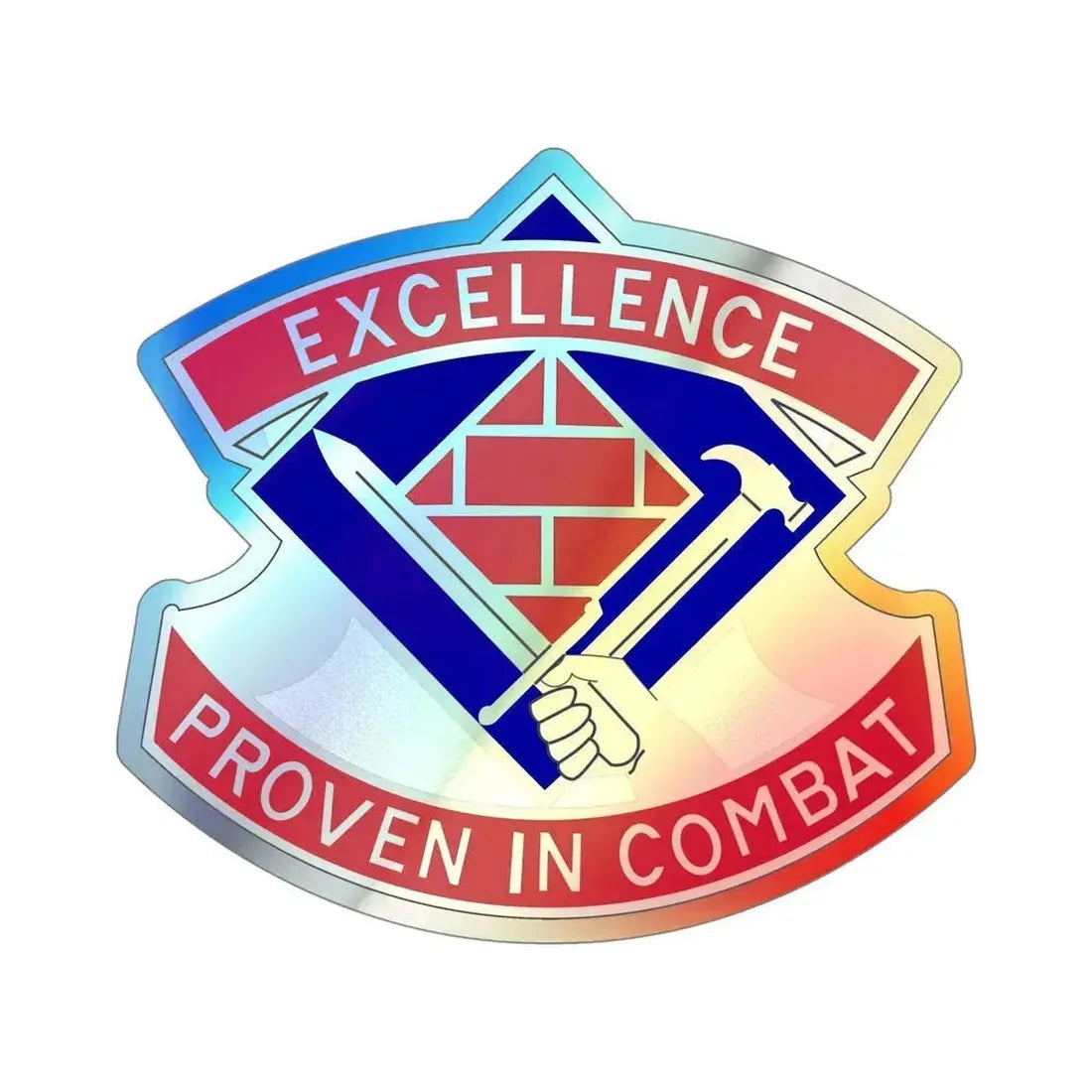 79 Engineer Group (U.S. Army) Holographic STICKER Die-Cut Vinyl Decal 5 Inch Holographic - The Sticker Space