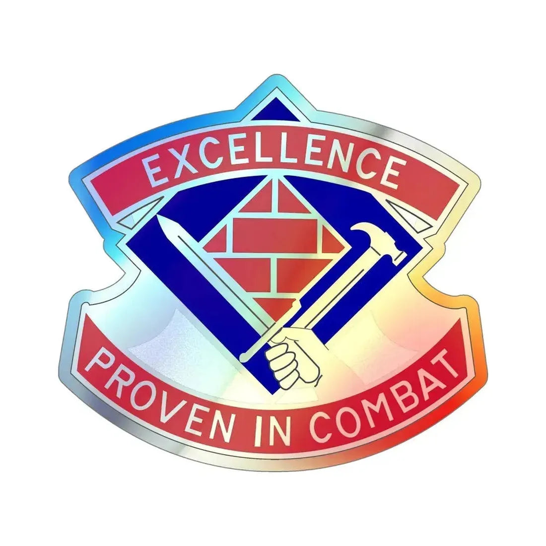 79 Engineer Group (U.S. Army) Holographic STICKER Die-Cut Vinyl Decal 6 Inch Holographic - The Sticker Space