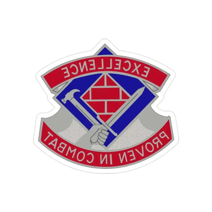 79 Engineer Group (U.S. Army) REVERSE PRINT Transparent Die-Cut STICKER 2 Inch Die-Cut Transparent - The Sticker Space