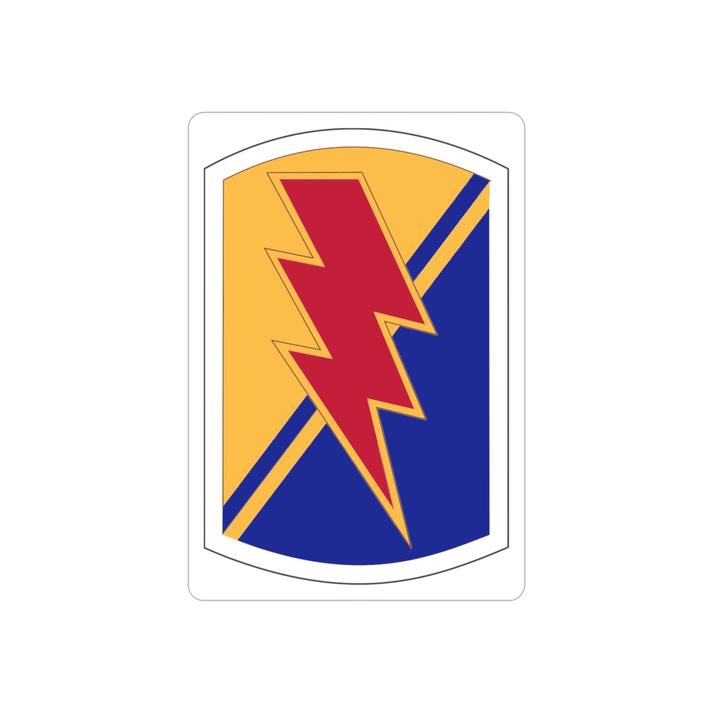 79 Infantry Brigade Combat Team insignia (U.S. Army) REVERSE PRINT Transparent STICKER-5" × 5"-The Sticker Space