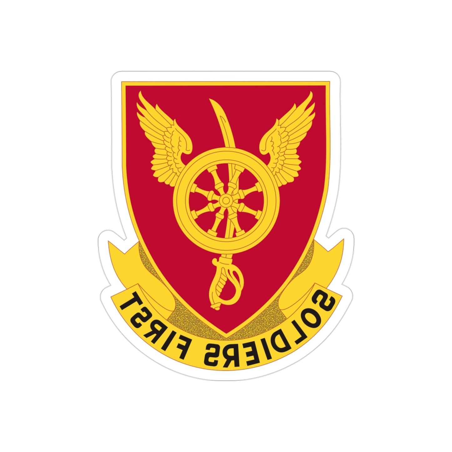 79 Ordnance Battalion Obsolete Insignia (U.S. Army) REVERSE PRINT Transparent STICKER-3 Inch-The Sticker Space