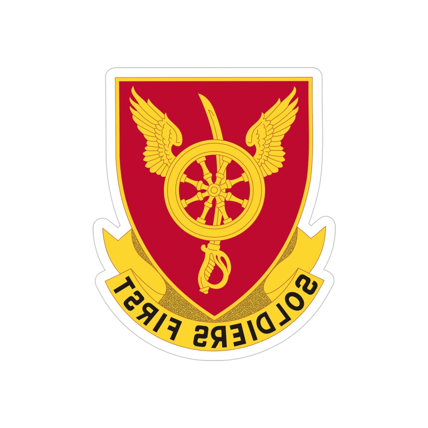 79 Ordnance Battalion Obsolete Insignia (U.S. Army) REVERSE PRINT Transparent STICKER-4 Inch-The Sticker Space