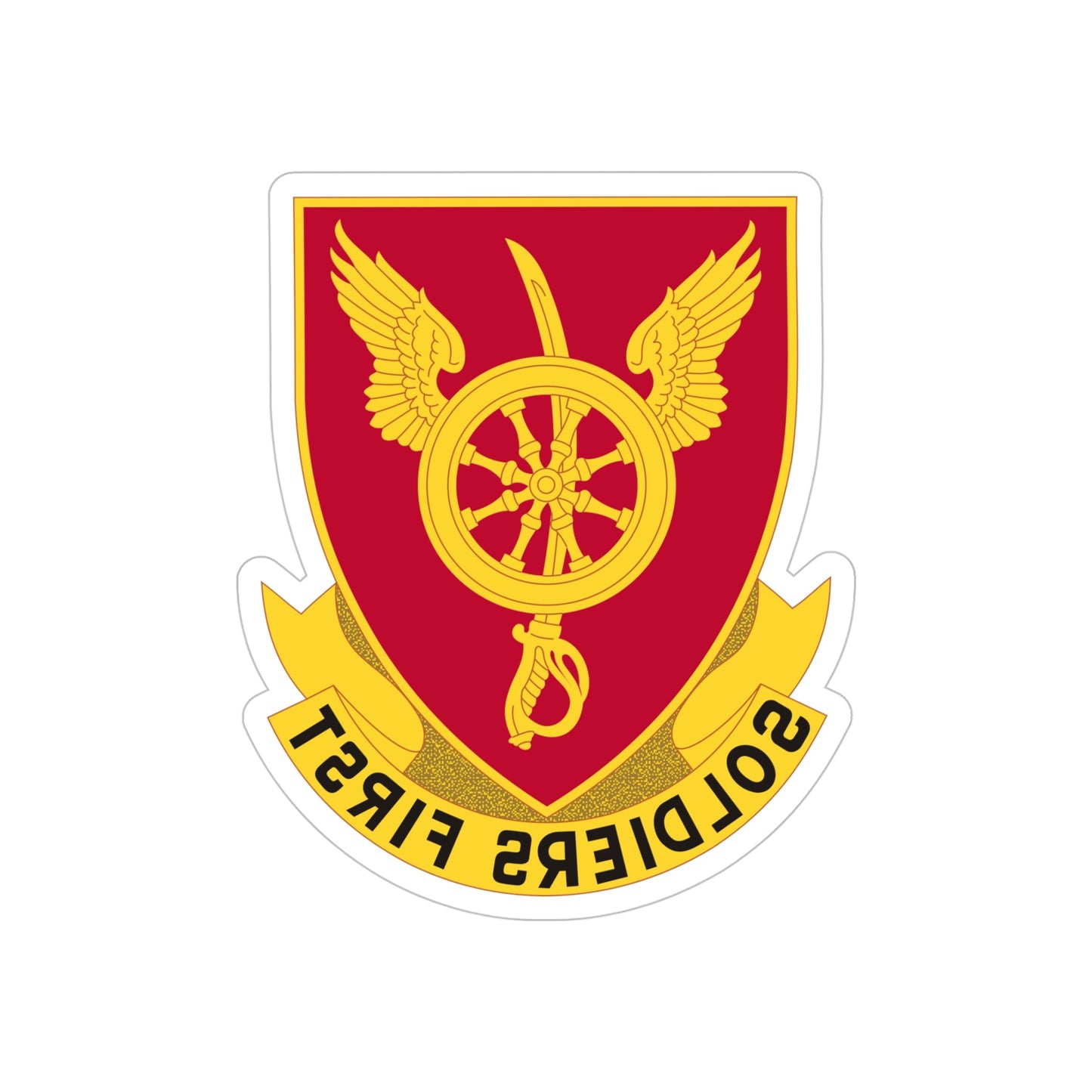 79 Ordnance Battalion Obsolete Insignia (U.S. Army) REVERSE PRINT Transparent STICKER-5" × 5"-The Sticker Space