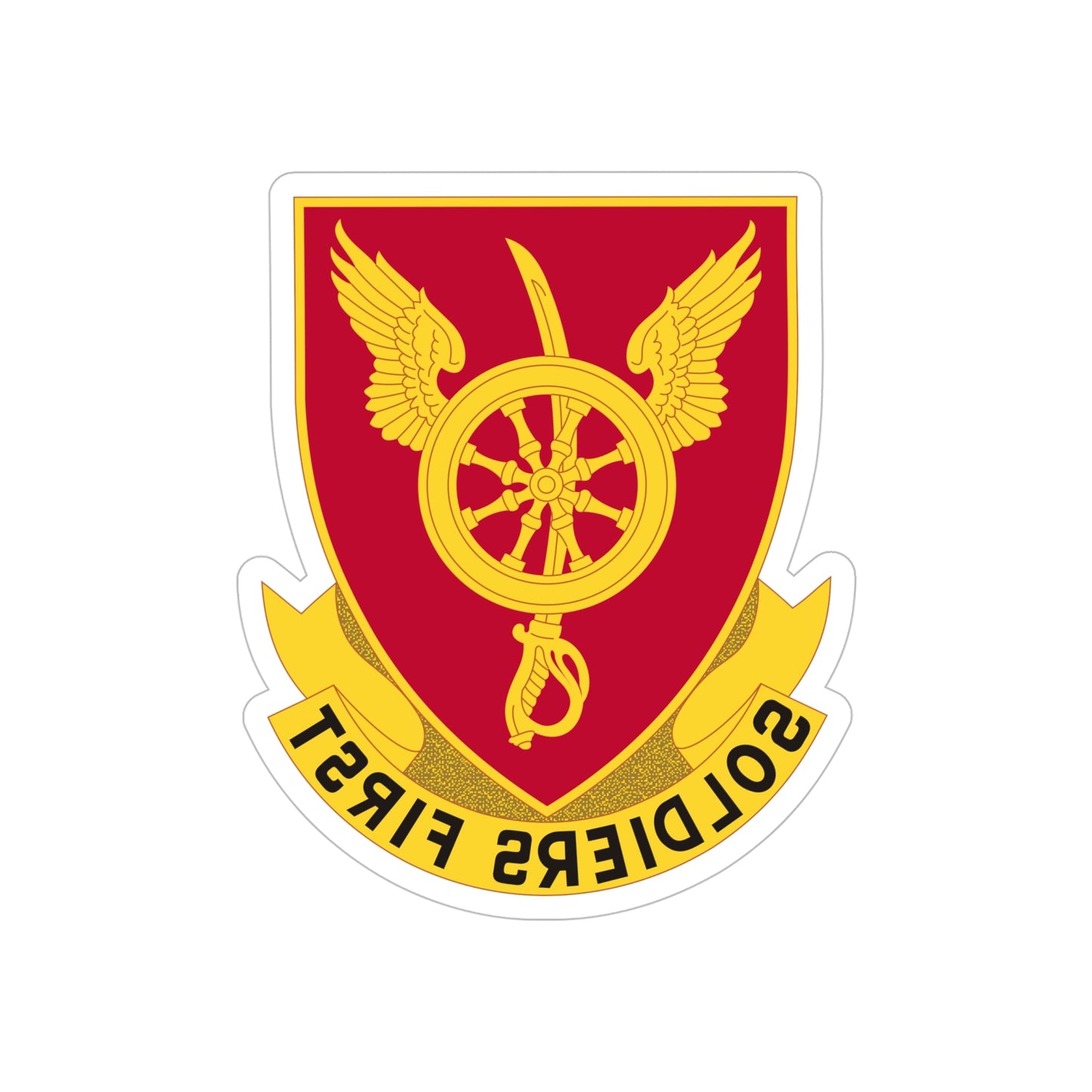 79 Ordnance Battalion Obsolete Insignia (U.S. Army) REVERSE PRINT Transparent STICKER-6" × 6"-The Sticker Space