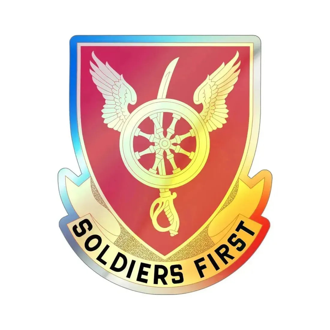 79 Ordnance Battalion Obsolete Insignia (U.S. Army) Holographic STICKER Die-Cut Vinyl Decal 4 Inch Holographic - The Sticker Space