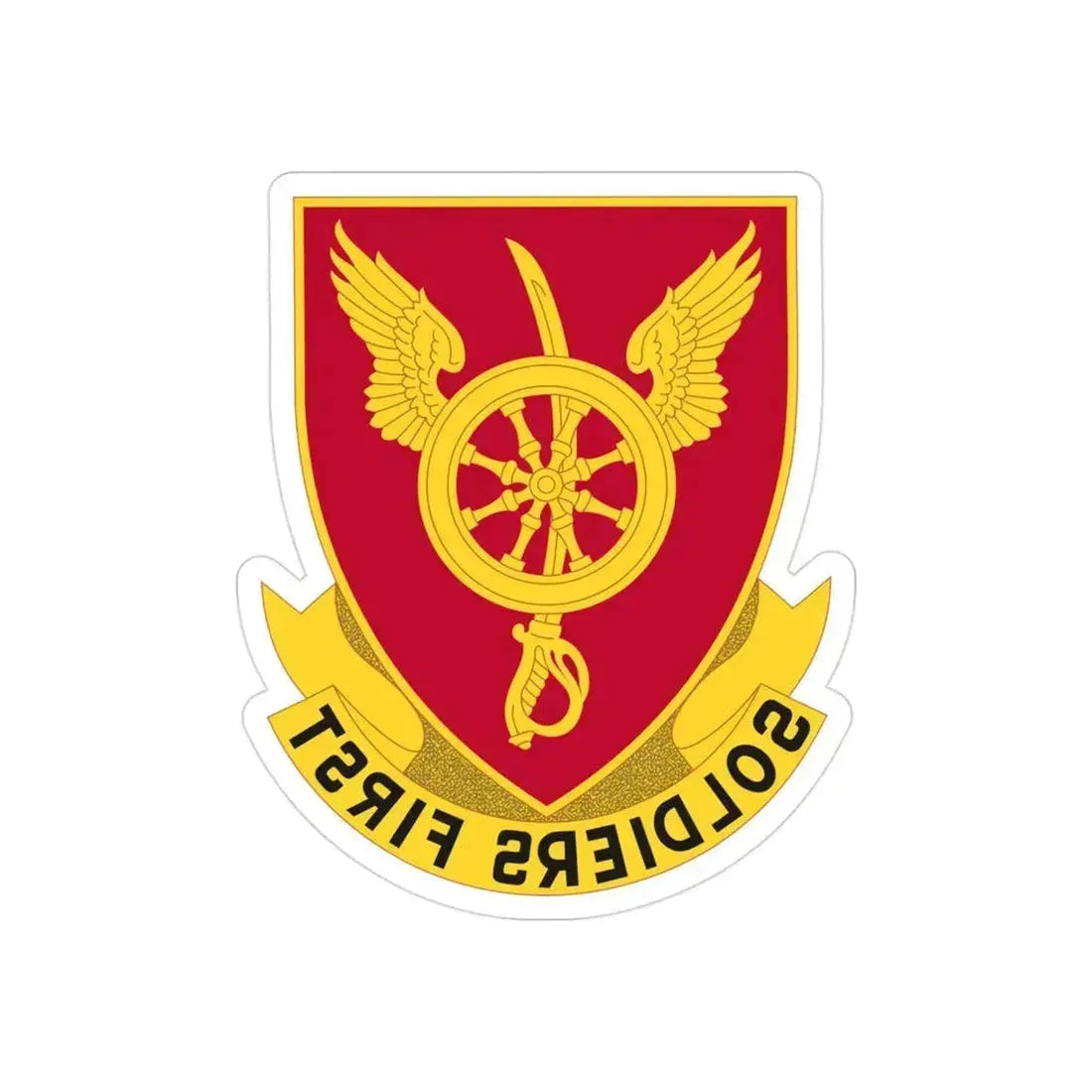 79 Ordnance Battalion Obsolete Insignia (U.S. Army) REVERSE PRINT Transparent Die-Cut STICKER 3 Inch Die-Cut Transparent - The Sticker Space