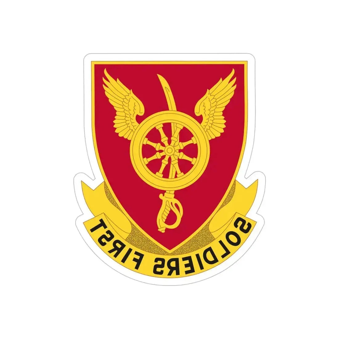 79 Ordnance Battalion Obsolete Insignia (U.S. Army) REVERSE PRINT Transparent Die-Cut STICKER - The Sticker Space