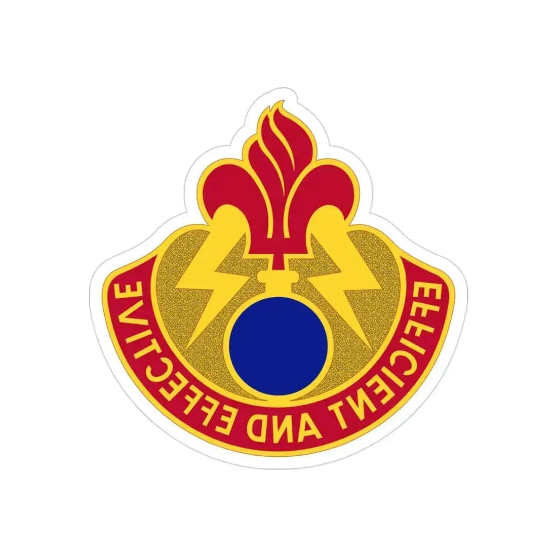 79 Ordnance Battalion (U.S. Army) REVERSE PRINT Transparent Die-Cut STICKER 3 Inch Die-Cut Transparent - The Sticker Space