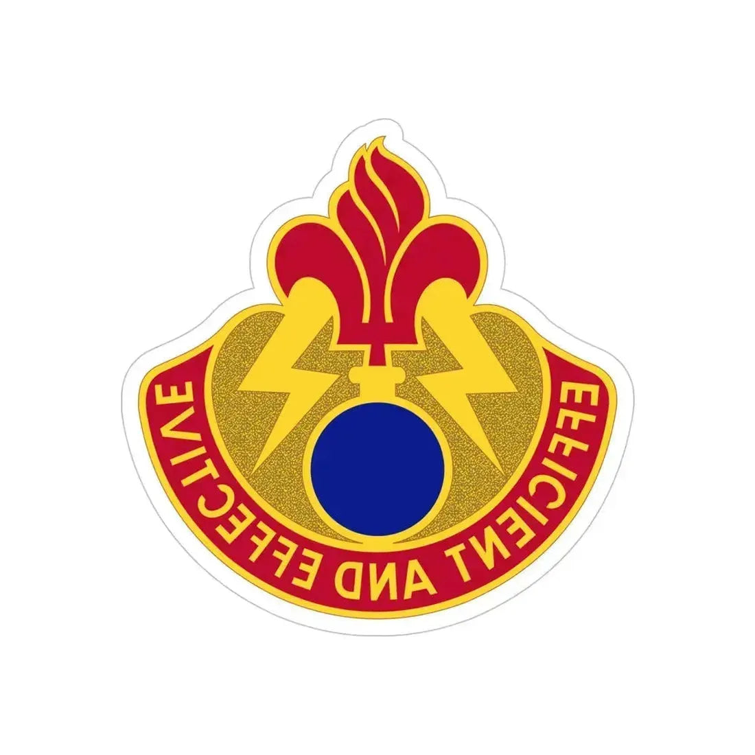 79 Ordnance Battalion (U.S. Army) REVERSE PRINT Transparent Die-Cut STICKER 5 Inch Die-Cut Transparent - The Sticker Space