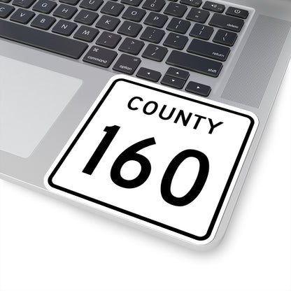 County 160 square (Minnesota) (Road Sign) STICKER Vinyl Kiss-Cut Decal