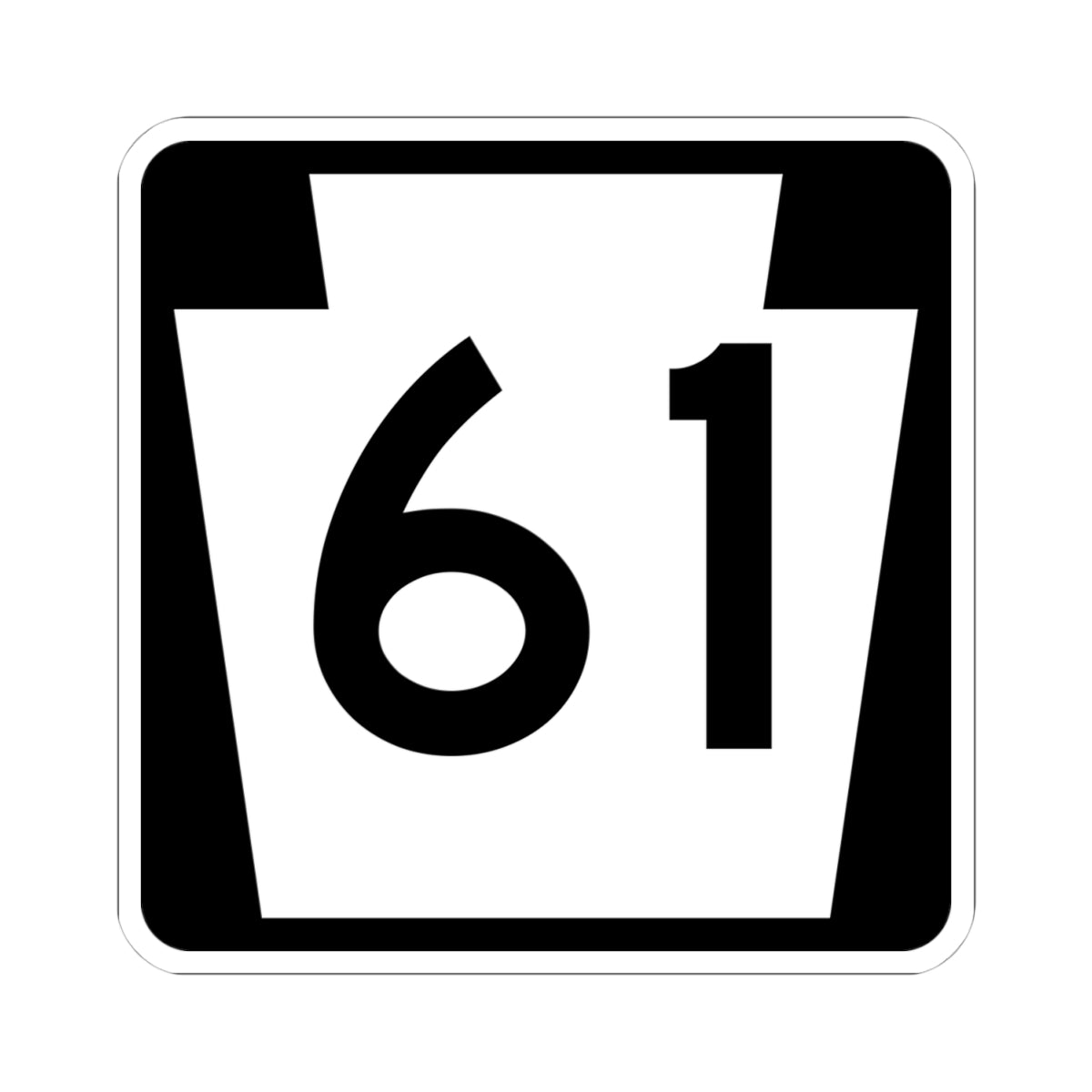 PA-61 (Pennsylvania) (Road Sign) STICKER Vinyl Kiss-Cut Decal