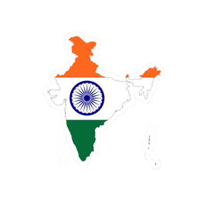 India Map And Flag Combined By Devilal (India) STICKER Vinyl Kiss-Cut Decal
