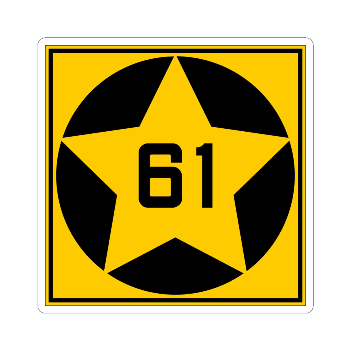 MN-61 1920 (Minnesota) (Road Sign) STICKER Vinyl Kiss-Cut Decal