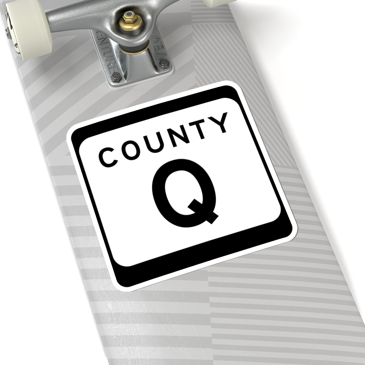 WIS County Q (Wisconsin) (Road Sign) STICKER Vinyl Kiss-Cut Decal