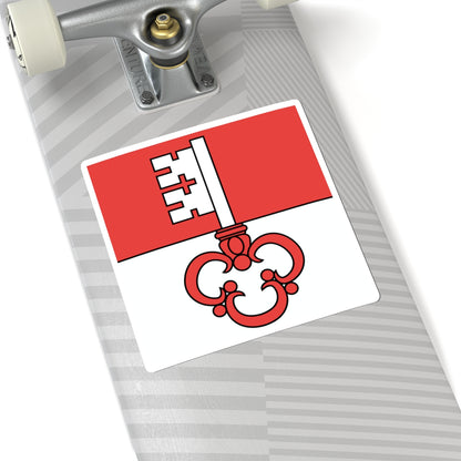 Flag of Canton of Obwalden (Switzerland) STICKER Vinyl Kiss-Cut Decal