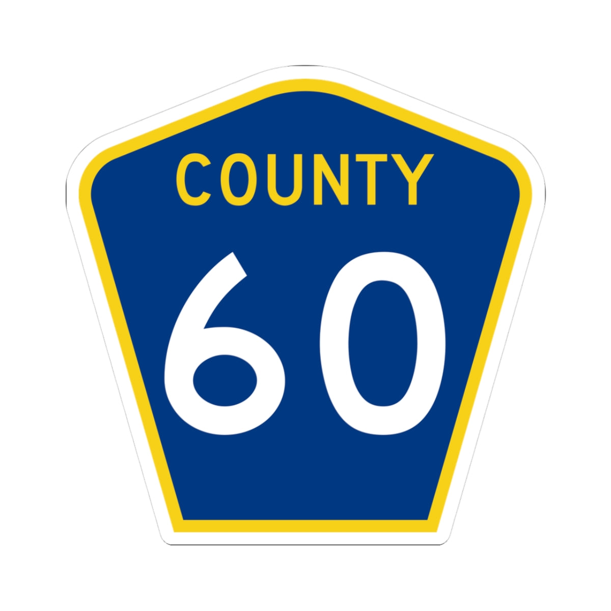 County 60 MN (Minnesota) (Road Sign) STICKER Vinyl Kiss-Cut Decal