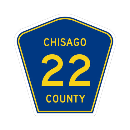 Chisago County 22 (Minnesota) (Road Sign) STICKER Vinyl Kiss-Cut Decal