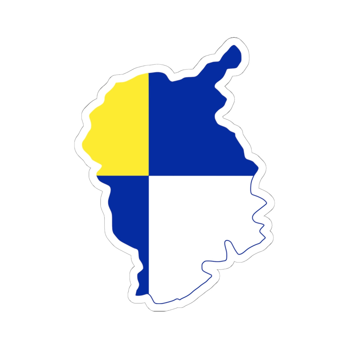 Flag Map Of The Bratislava Region (Slovakia) STICKER Vinyl Kiss-Cut Decal
