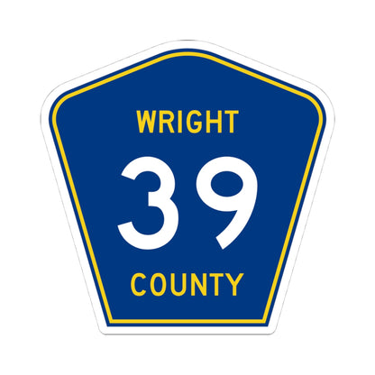 Wright County Route 39 (Minnesota) (Road Sign) STICKER Vinyl Kiss-Cut Decal