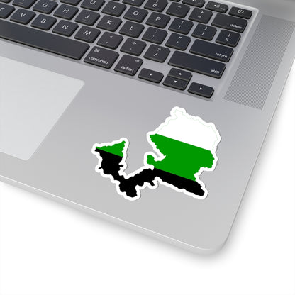 Flag-map of the Greater Ural Republic (Russia) STICKER Vinyl Kiss-Cut Decal