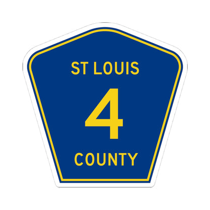 St Louis County Route 4 MN (Minnesota) (Road Sign) STICKER Vinyl Kiss-Cut Decal