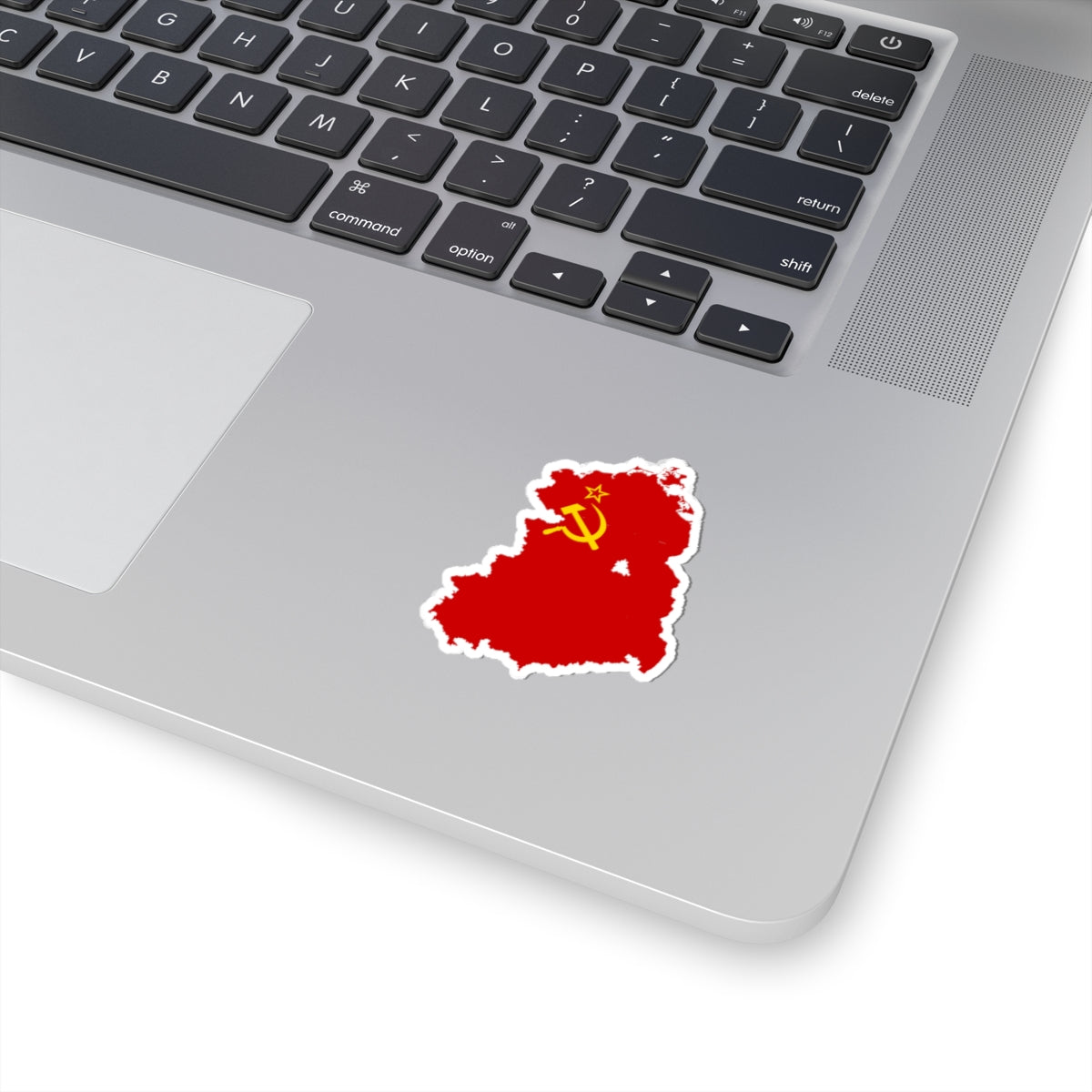 Flag map of USSR-East Germany (Germany) STICKER Vinyl Kiss-Cut Decal