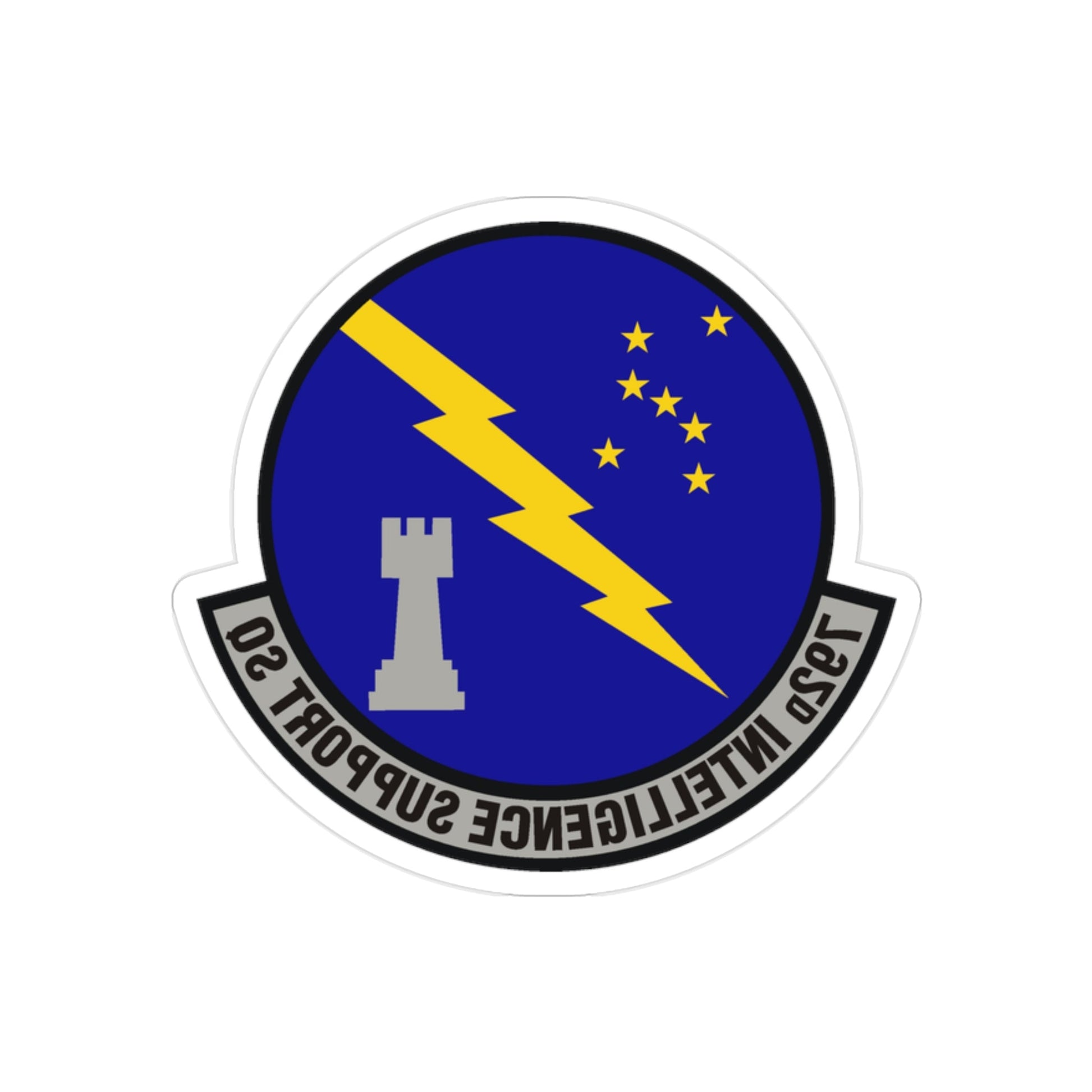 792d Intelligence Support Squadron (U.S. Air Force) REVERSE PRINT Transparent STICKER-2" × 2"-The Sticker Space