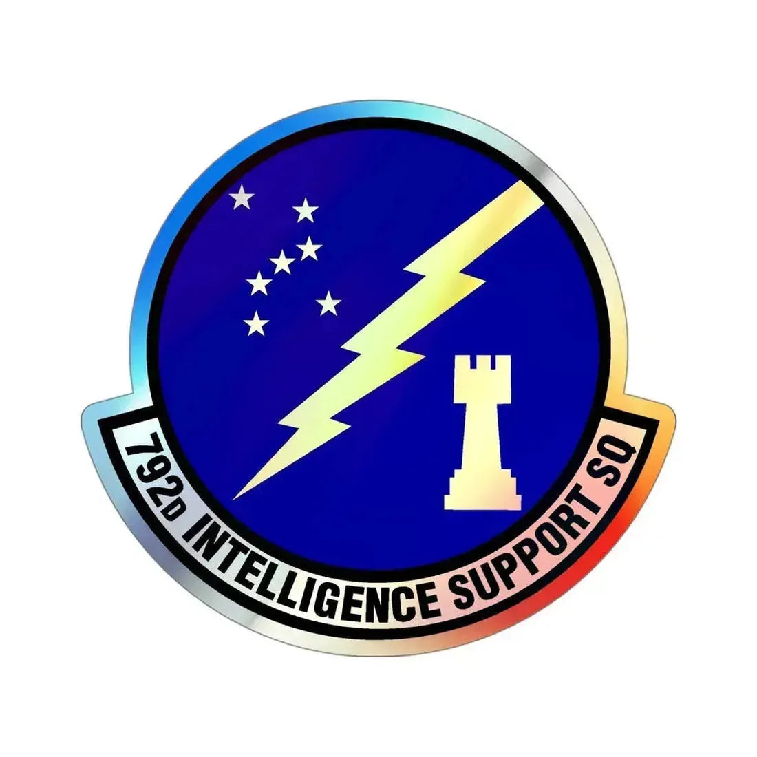 792d Intelligence Support Squadron (U.S. Air Force) Holographic STICKER Die-Cut Vinyl Decal 4 Inch Holographic - The Sticker Space