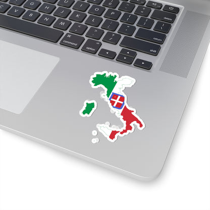 Flag-map of Italy 1870-1919 (Italy) STICKER Vinyl Kiss-Cut Decal