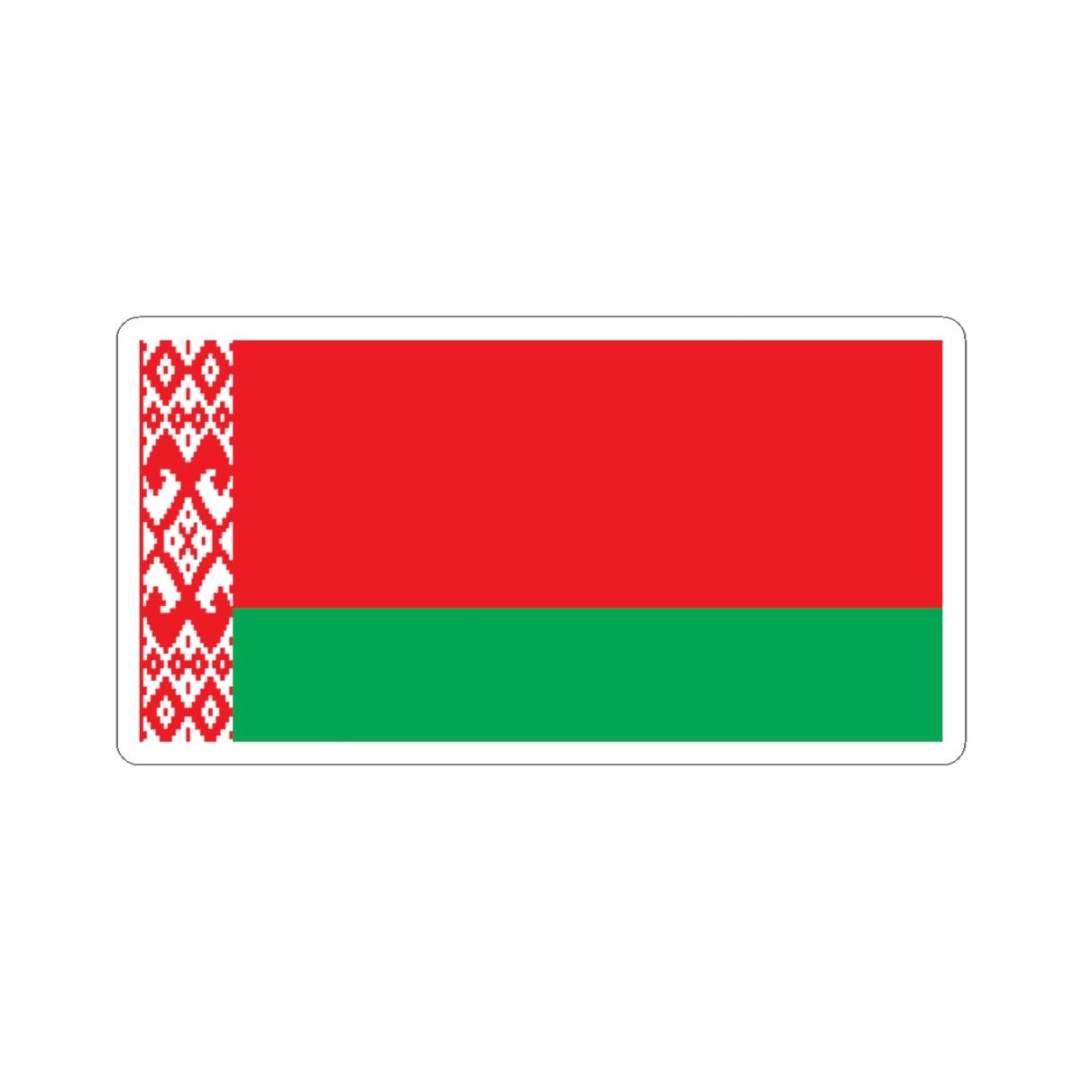 Flag of Belarus WFB (Belarus) STICKER Vinyl Kiss-Cut Decal