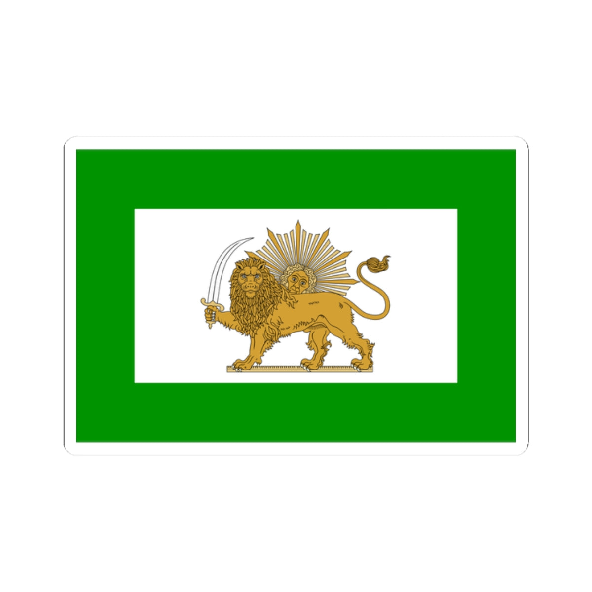 Imperial Standard of Mozaffar al-Din Shah Qajar 1896-1906 (Iran) STICKER Vinyl Kiss-Cut Decal