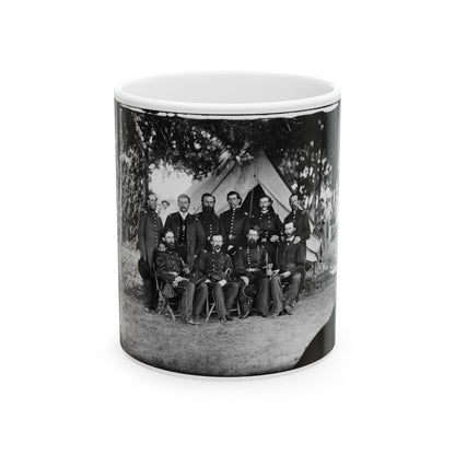 Washington, District Of Columbia. Gen. Jefferson C. Davis And Staff (U.S. Civil War) White Coffee Mug