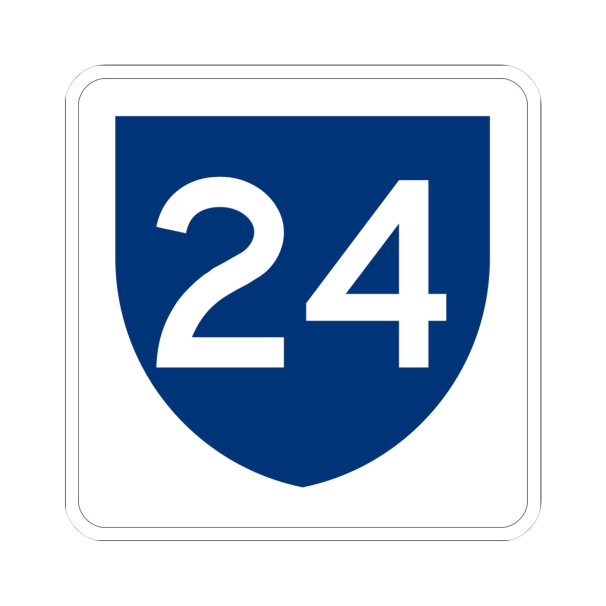 PR primary 24 (Puerto Rico) (Road Sign) STICKER Vinyl Kiss-Cut Decal