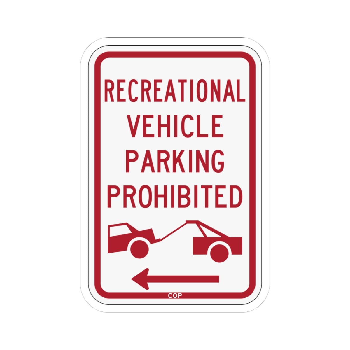 PBOT Road sign P1957L (Oregon) (Road Sign) STICKER Vinyl Kiss-Cut Decal