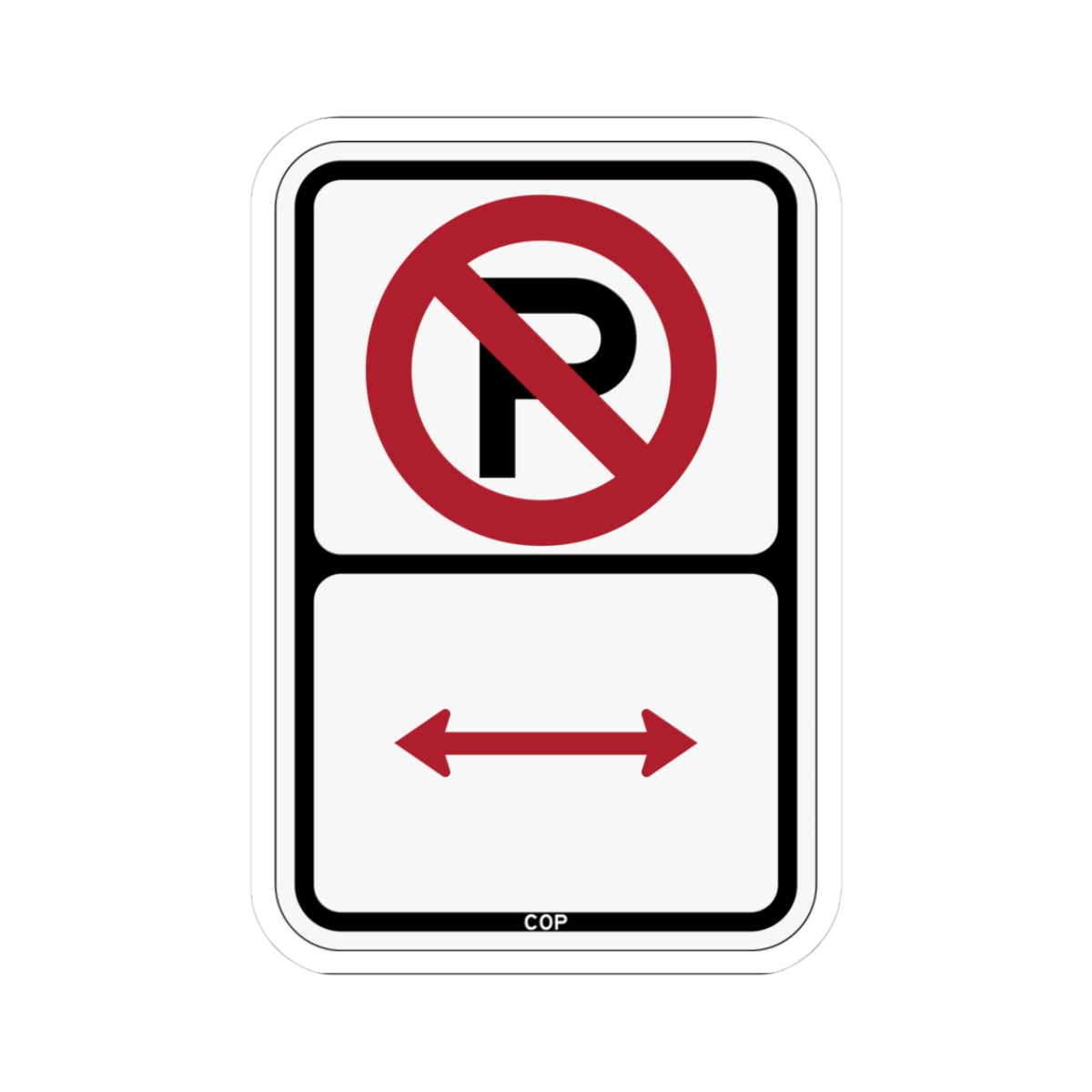 PBOT Road sign P1000D (Oregon) (Road Sign) STICKER Vinyl Kiss-Cut Decal
