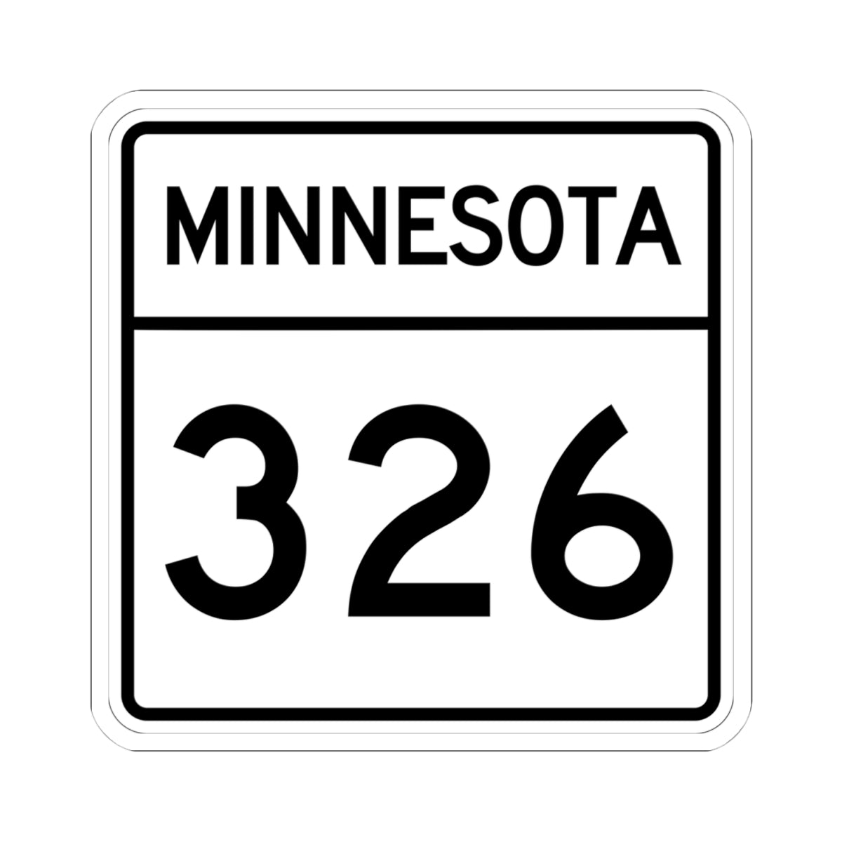 MN-326 1948 (Minnesota) (Road Sign) STICKER Vinyl Kiss-Cut Decal