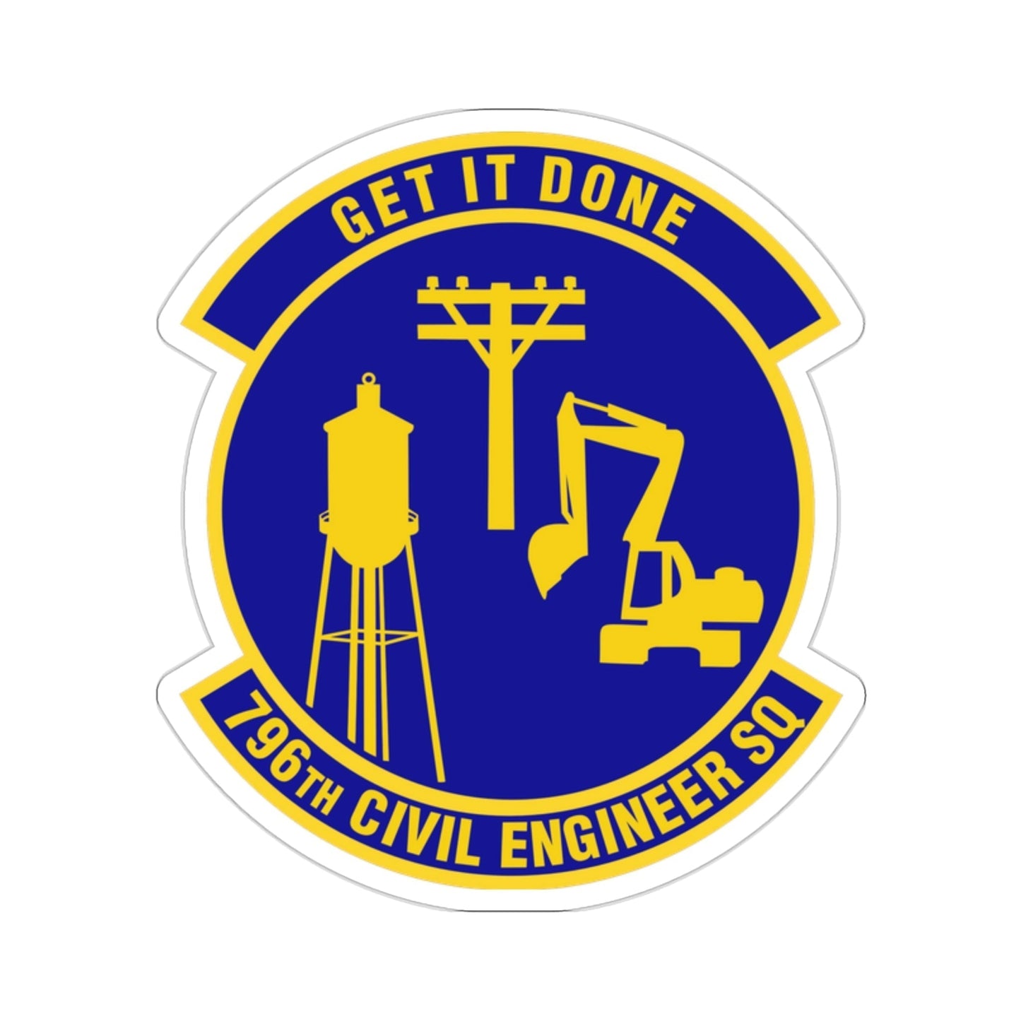 796th Civil Engineer Squadron (U.S. Air Force) STICKER Vinyl Die-Cut Decal-2 Inch-The Sticker Space