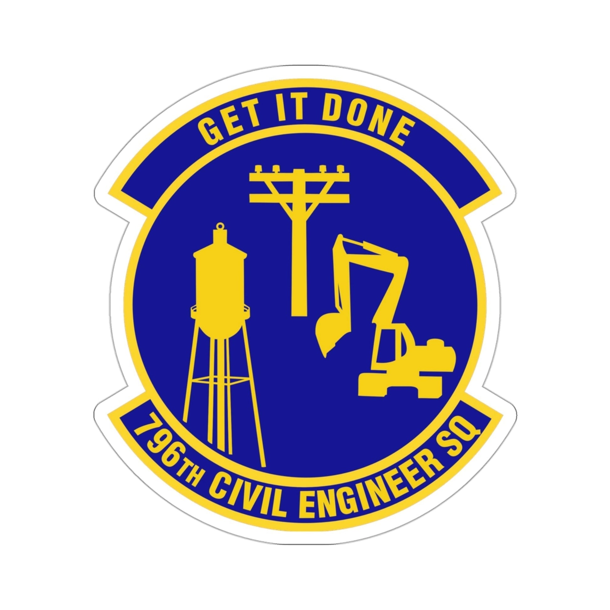 796th Civil Engineer Squadron (U.S. Air Force) STICKER Vinyl Die-Cut Decal-3 Inch-The Sticker Space