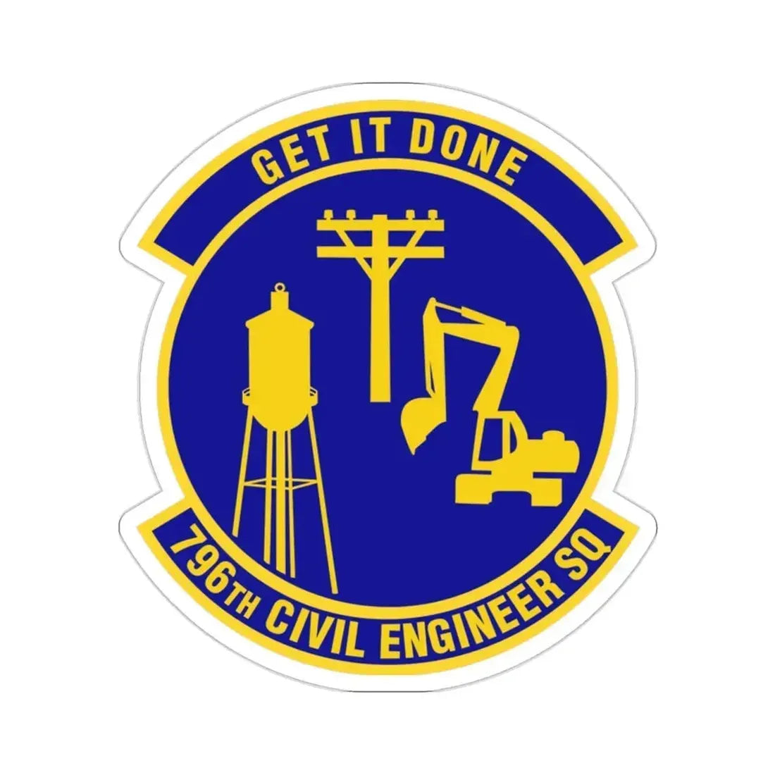 796th Civil Engineer Squadron (U.S. Air Force) STICKER Vinyl Die-Cut Decal 2 Inch - The Sticker Space