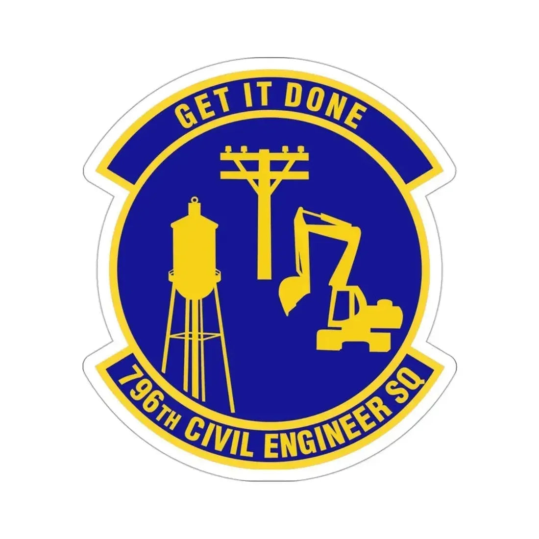 796th Civil Engineer Squadron (U.S. Air Force) STICKER Vinyl Die-Cut Decal 3 Inch - The Sticker Space