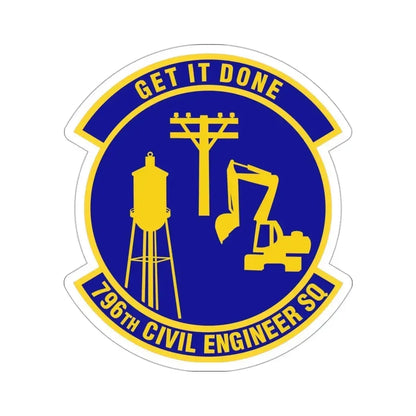 796th Civil Engineer Squadron (U.S. Air Force) STICKER Vinyl Die-Cut Decal 3 Inch - The Sticker Space