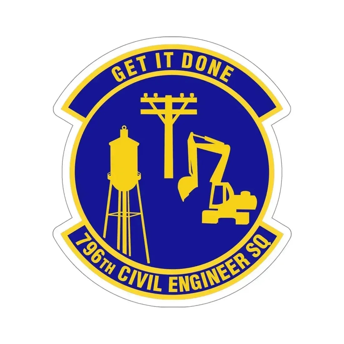 796th Civil Engineer Squadron (U.S. Air Force) STICKER Vinyl Die-Cut Decal 5 Inch - The Sticker Space