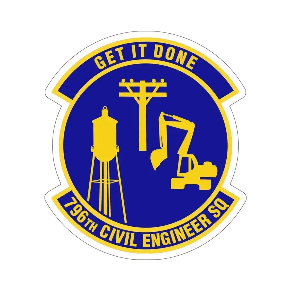 796th Civil Engineer Squadron (U.S. Air Force) STICKER Vinyl Die-Cut Decal 6 Inch - The Sticker Space