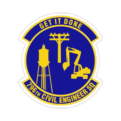 796th Civil Engineer Squadron (U.S. Air Force) STICKER Vinyl Die-Cut Decal - The Sticker Space