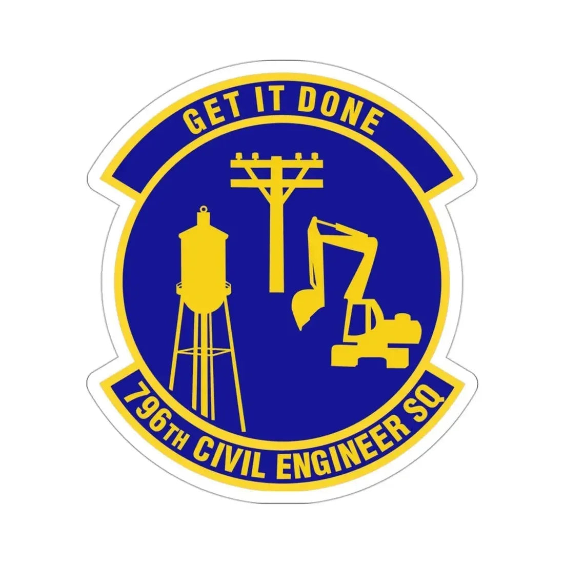 796th Civil Engineer Squadron (U.S. Air Force) STICKER Vinyl Die-Cut Decal - The Sticker Space