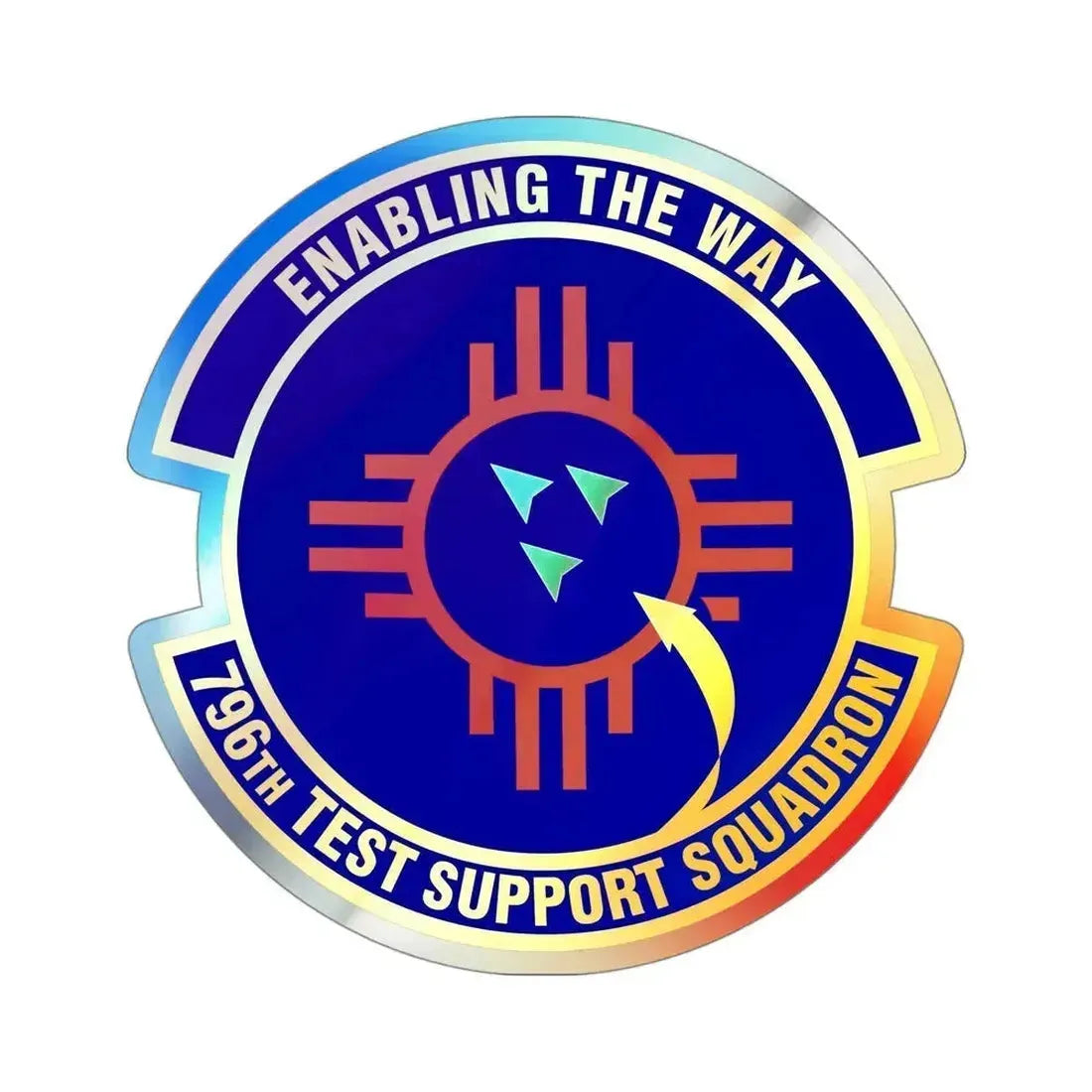796th Test Support Squadron (U.S. Air Force) Holographic STICKER Die-Cut Vinyl Decal 4 Inch Holographic - The Sticker Space
