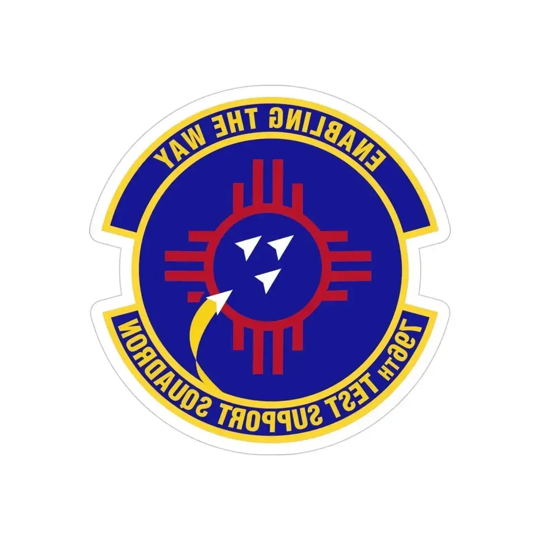 796th Test Support Squadron (U.S. Air Force) REVERSE PRINT Transparent Die-Cut STICKER 4 Inch Die-Cut Transparent - The Sticker Space