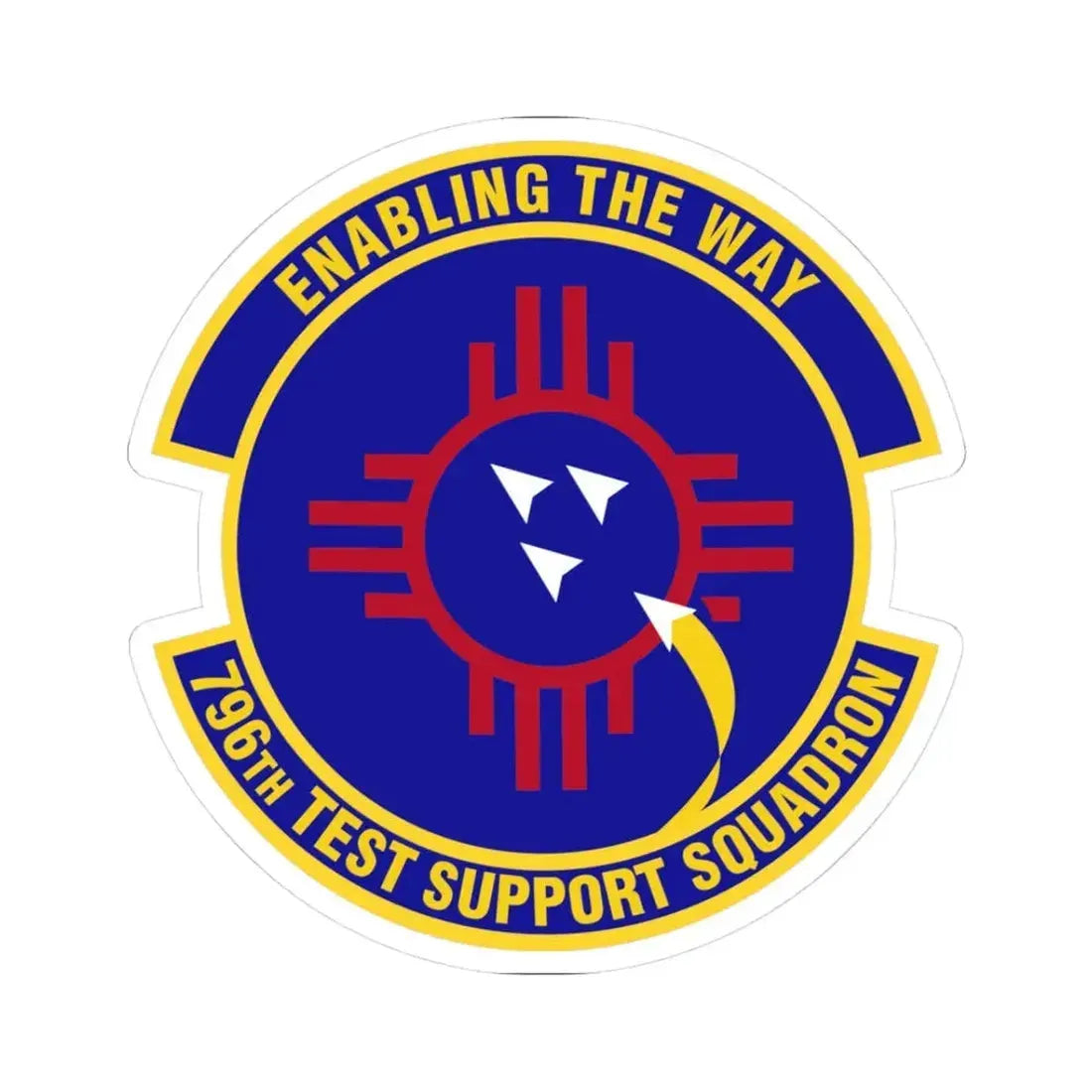 796th Test Support Squadron (U.S. Air Force) STICKER Vinyl Kiss-Cut Decal 3 Inch White - The Sticker Space